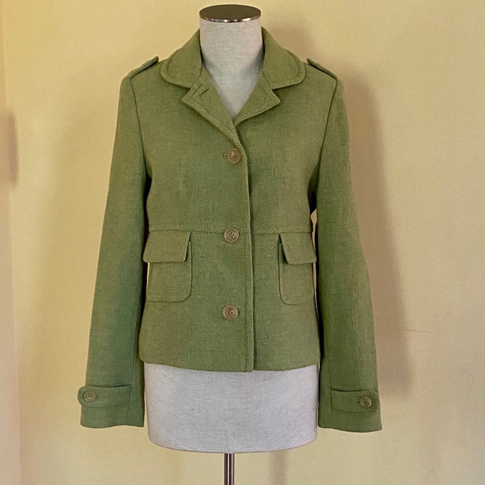 BANANA REPUBLIC Women’s Lime Green Wool Jacket